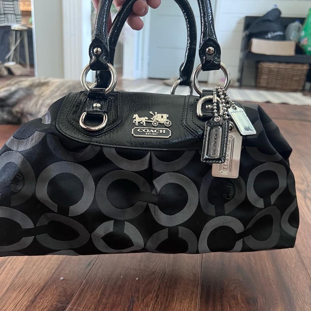 Coach Black and Gray Women's Handbag